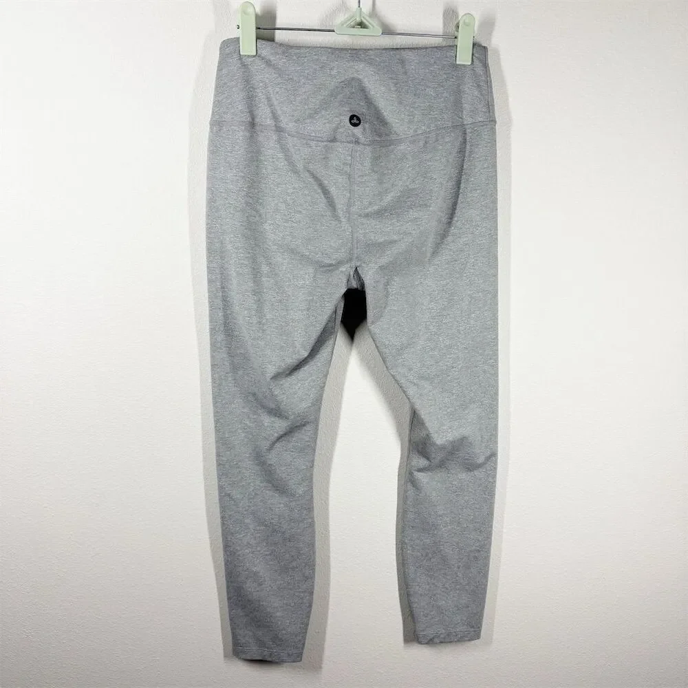 prAna Women's Heavana 7/8 Leggings‎ Size L Heather Gray Soft Yoga Gym Activewear